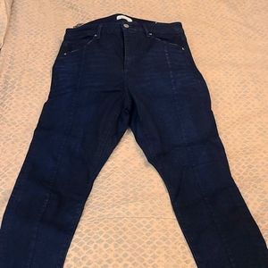 NWOT Loft Curvy Skinny Dark Blue Denim